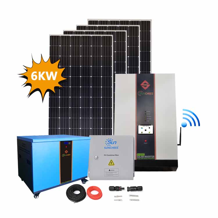 6kw Solar Panel Kit Lithium Battery